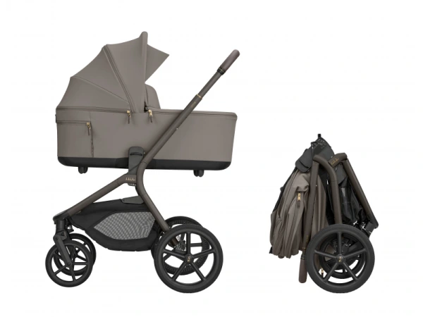 KikkaBoo Kočík 2v1 Goya Platinum MOCCA 3