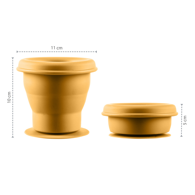 Silikónová miska na sušienky s prísavkou, Sand Beige 5