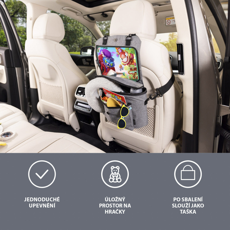 Organizér na sedadlo 3v1, Grey 1