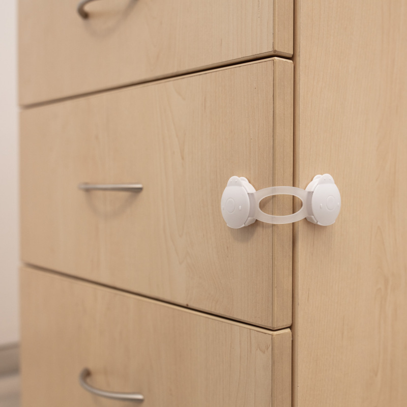 Mini zámok skriniek ohybný 2ks, white 1