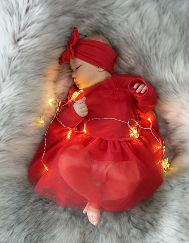 Vianočné Šaty Bavlna, ČERVENÁ 1