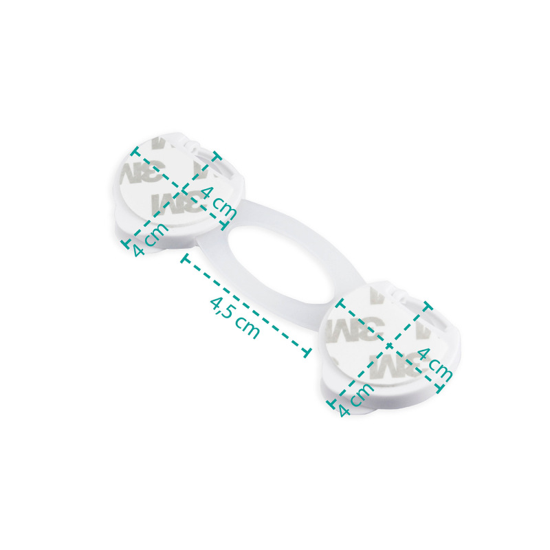 Mini zámok skriniek ohybný 2ks, white 6