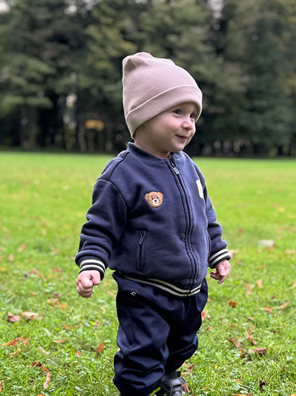 Bavlnená detská čiapka rebro - LATTE. 6