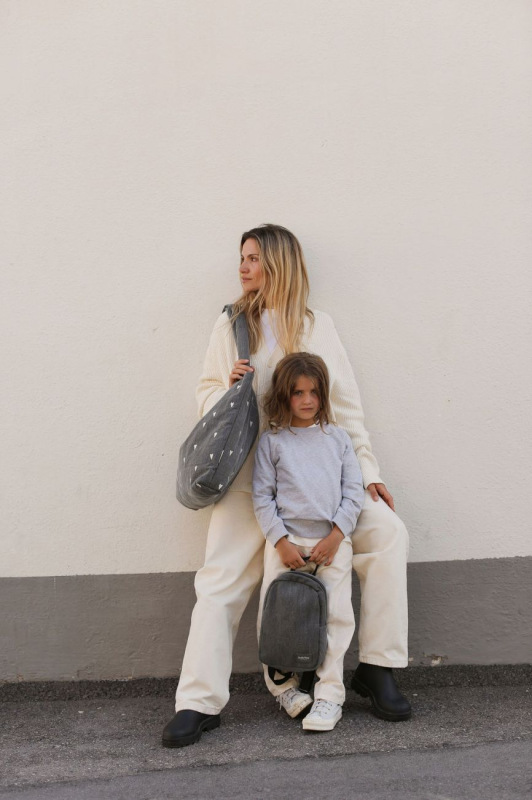 STUDIO NOOS - Denim Mini BACKPACK - batôžtek | Grey 1