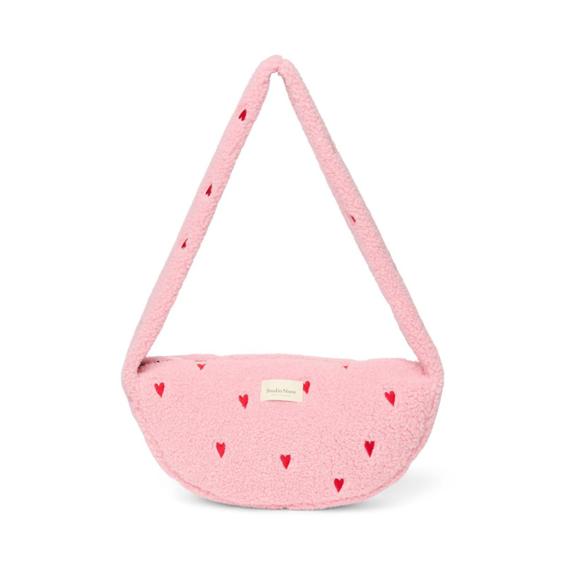 STUDIO NOOS - Teddy Mini Cross Body Bag | Light Pink Hearts