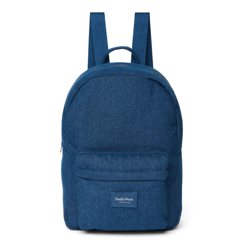 STUDIO NOOS - Denim Midi BACKPACK - batôžtek s predným vreckom | Dark Blue