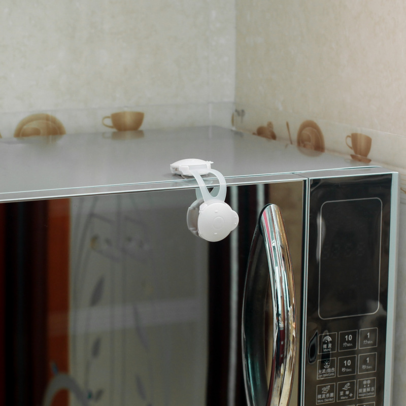 Mini zámok skriniek ohybný 2ks, white 2