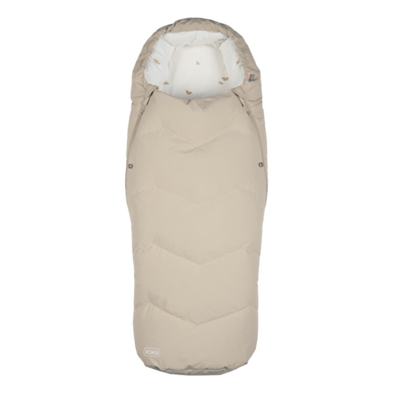 Teplý fusak Voksi Urban s perím a vlnou do kočíka, Seashell Sand Wings 3