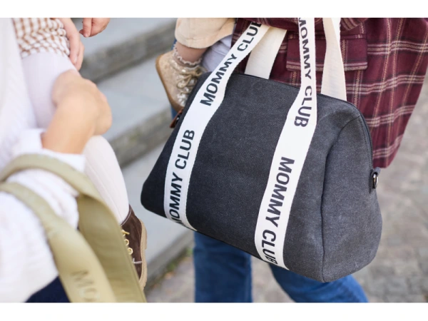 Prebaľovacia taška Mommy Club Signature Canvas Black 14
