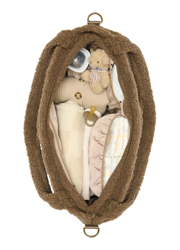 Teddy Hearts DIAPER BAG - prebaľovacia taška | Brown Hearts 5