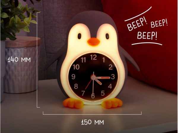 Nočné svetlo s budíkom Poppy Penguin 3