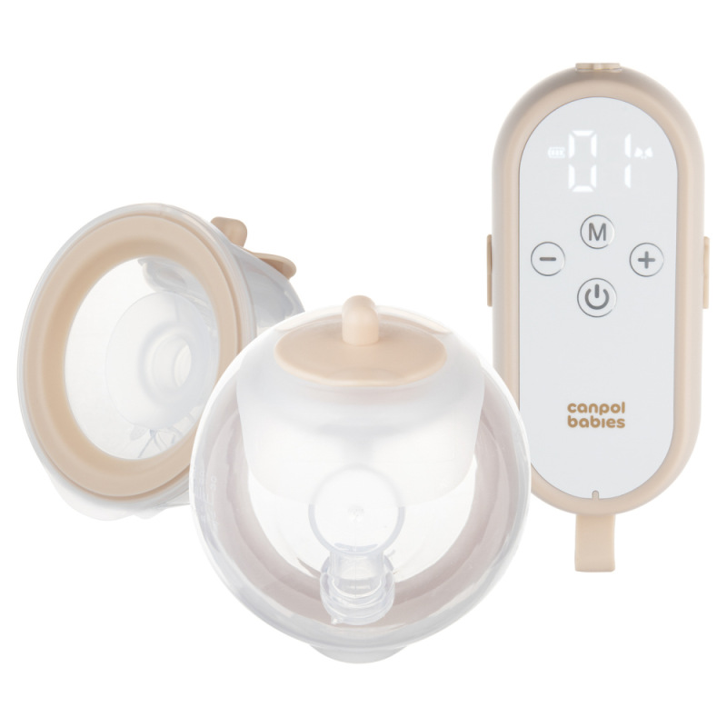 CANPOL BABIES Dvojitá elektrická odsávačka materského mlieka do podprsenky MilkShell 4