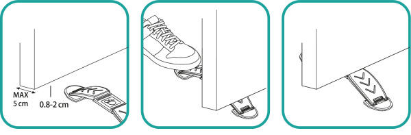 Obojsmerná zarážka dverí 2ks, white 8