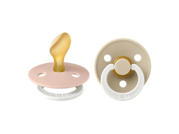 BIBS Colour Blush Nočný/Vanilla Nočný anatomický cumlík z prírodného kaučuku 2ks veľkosť 2