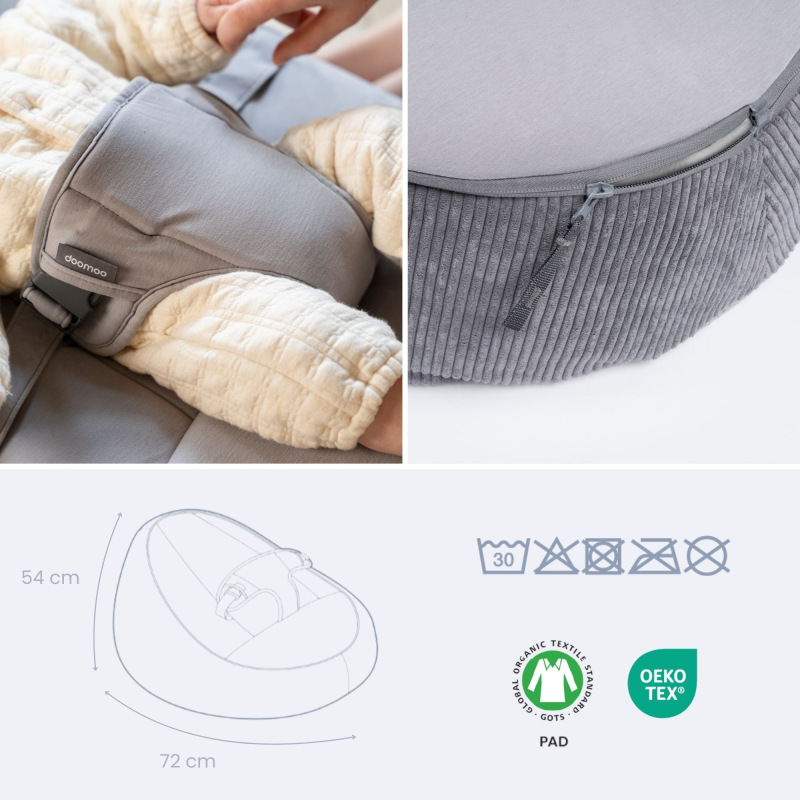 Doomoo Seat & Grow rastúcí sedacie vak, Grey 3