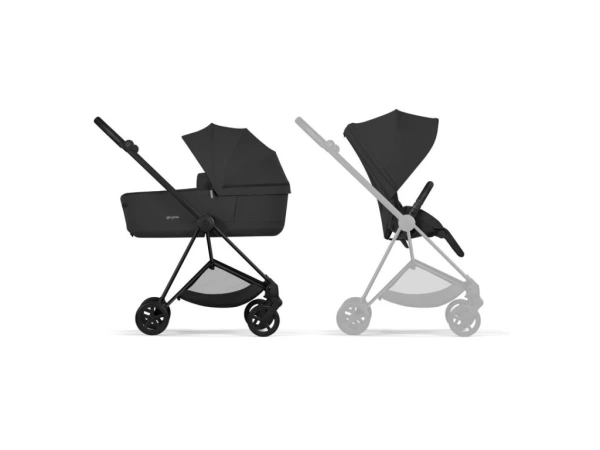 Cybex MIOS Comfort rám Matt Black skladacia vanička - Sepia Black 1