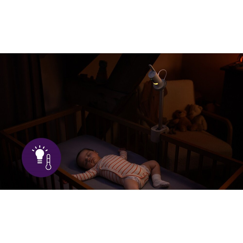 Philips AVENT Pestúnka detská chytrá Premium s prekladom plaču, sledovaním spánku a dýchania SCD971 3