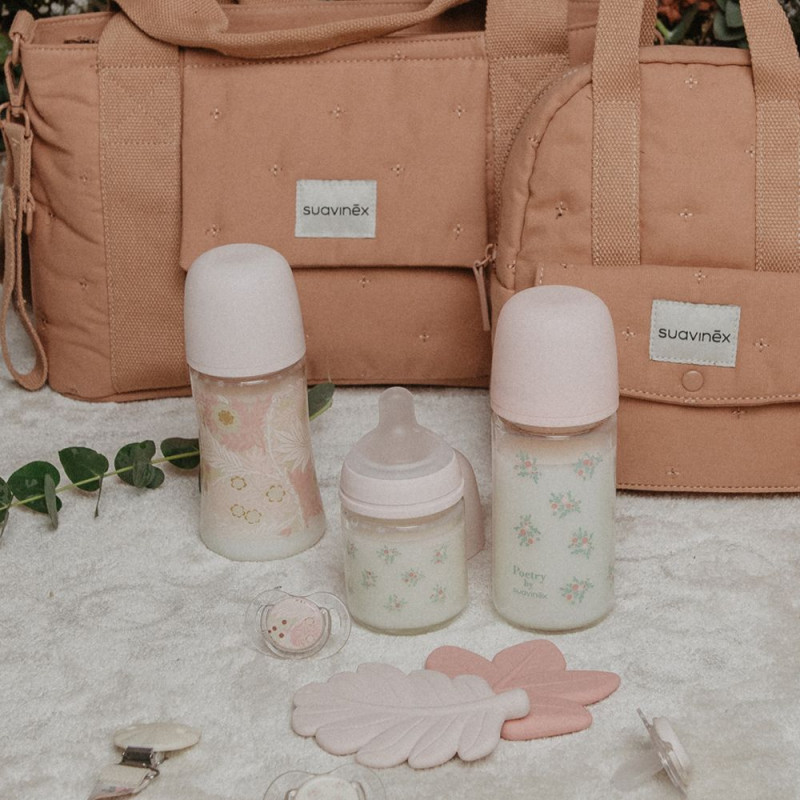 SUAVINEX | Dojčenská fľaša POETRY 360ml FYZIOL PRŮTOK L - ružová 5