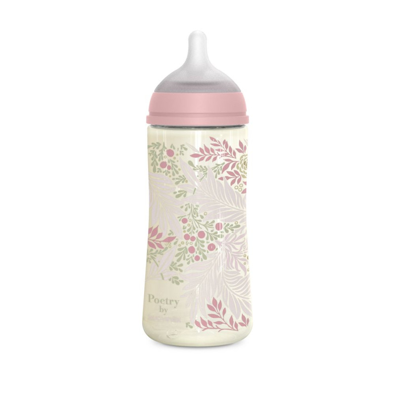 SUAVINEX | Dojčenská fľaša POETRY 360ml FYZIOL PRŮTOK L - ružová 3