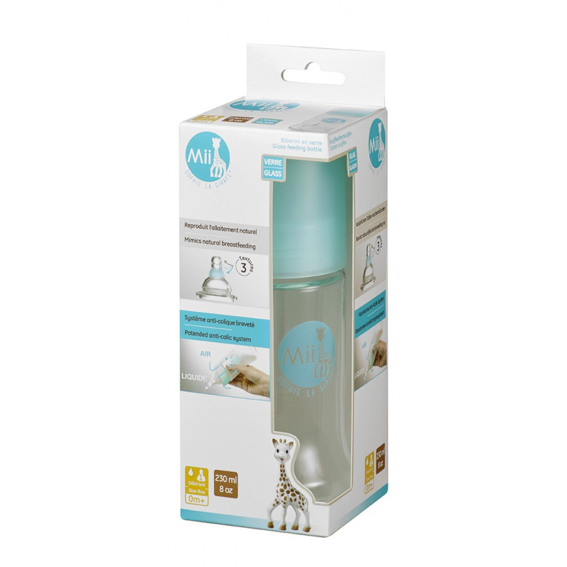 Mii Sophie la girafe dojčenská fľaša 230ml - sklenená 2