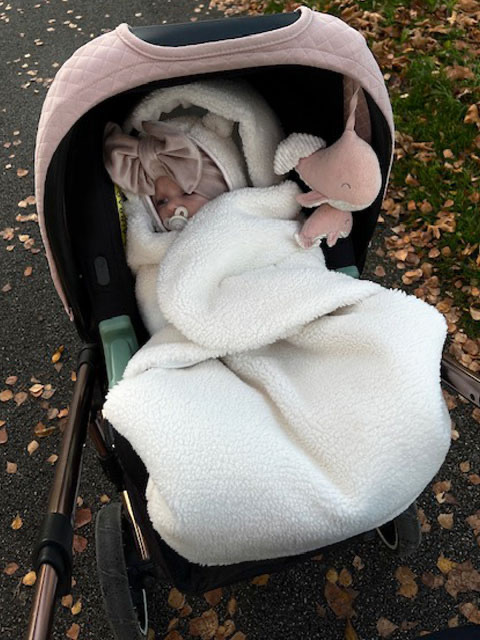 Deka do autosedačky Teddy - SMOTANOVÁ