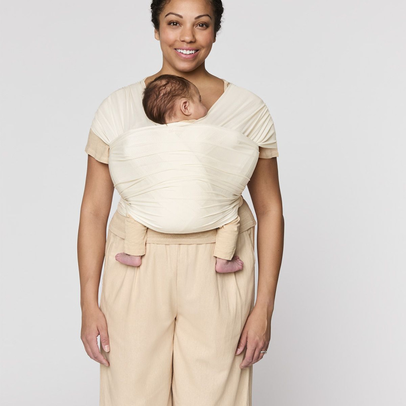 ERGOBABY Šatka pre novorodenca Aura Sustainably Sourced MESH Baby Wrap - Cream