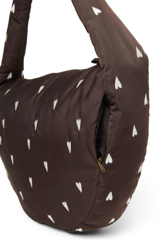 STUDIO NOOS - Puffy Cross Body Bag | Brown Hearts 3
