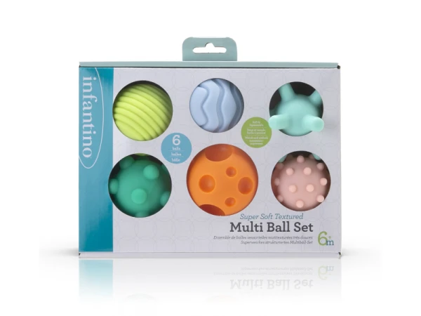 Loptičky s textúrami Super Soft 6 ks