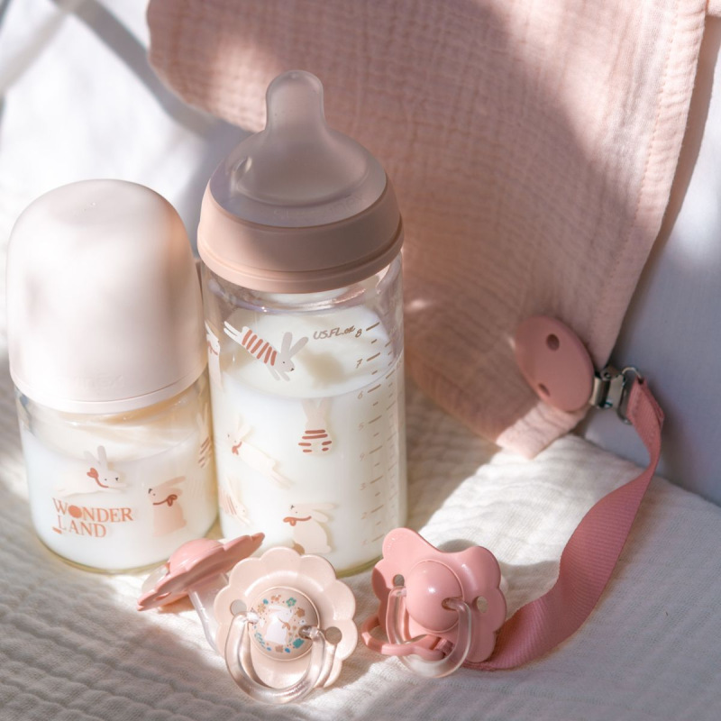 SUAVINEX | KLIP na cumlík so stuhou WONDERLAND NEW - tmavo ružový 2