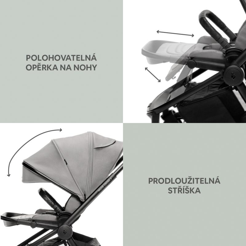 Set kočík Move Cross 3 + hlboká korba Move XL 3 + autosedačka XM podľa vlastného výberu, Toffee Brow 11
