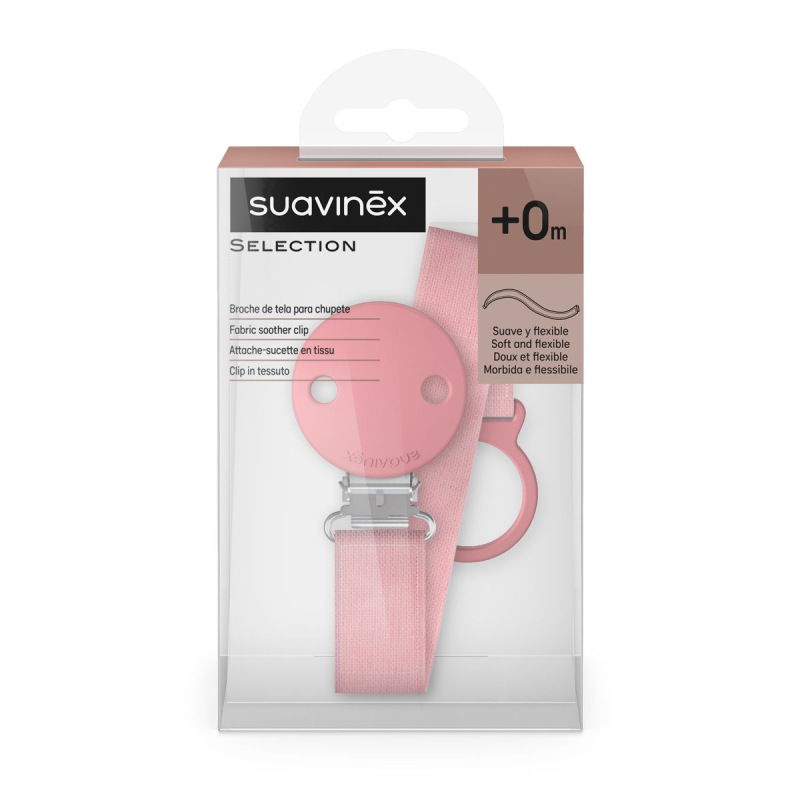 SUAVINEX | KLIP na cumlík so stuhou WONDERLAND NEW - tmavo ružový 3