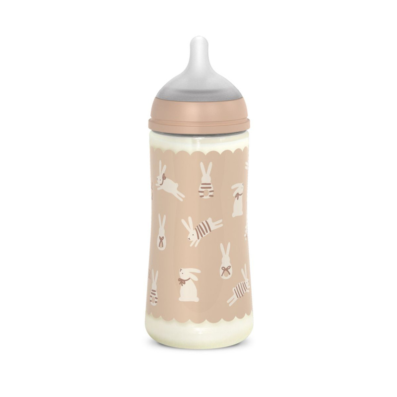 SUAVINEX | Dojčenská fľaša WONDERLAND NEW 360ml FYZIOL PRŮTOK L - krémový králik 3