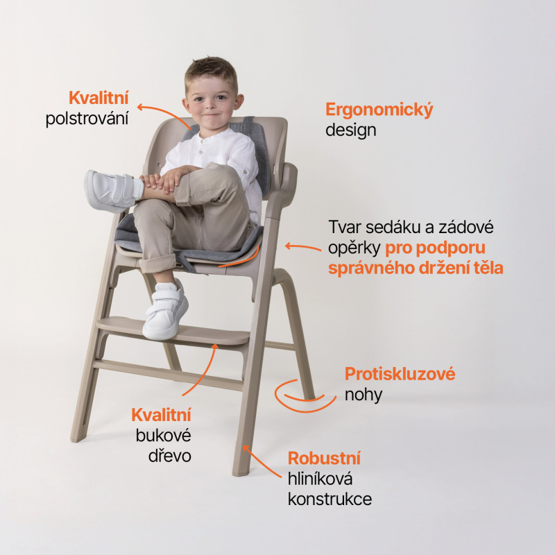 Detská stolička Inspira, Berry Black 1