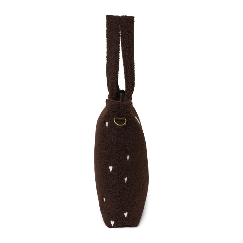 STUDIO NOOS - Teddy DIAPER BAG - prebaľovacia taška | Chocolate Hearts 2