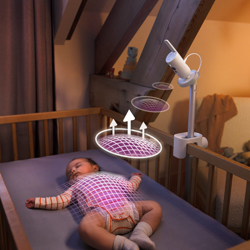 Philips AVENT Pestúnka detská chytrá Premium s prekladom plaču, sledovaním spánku a dýchania SCD971 8