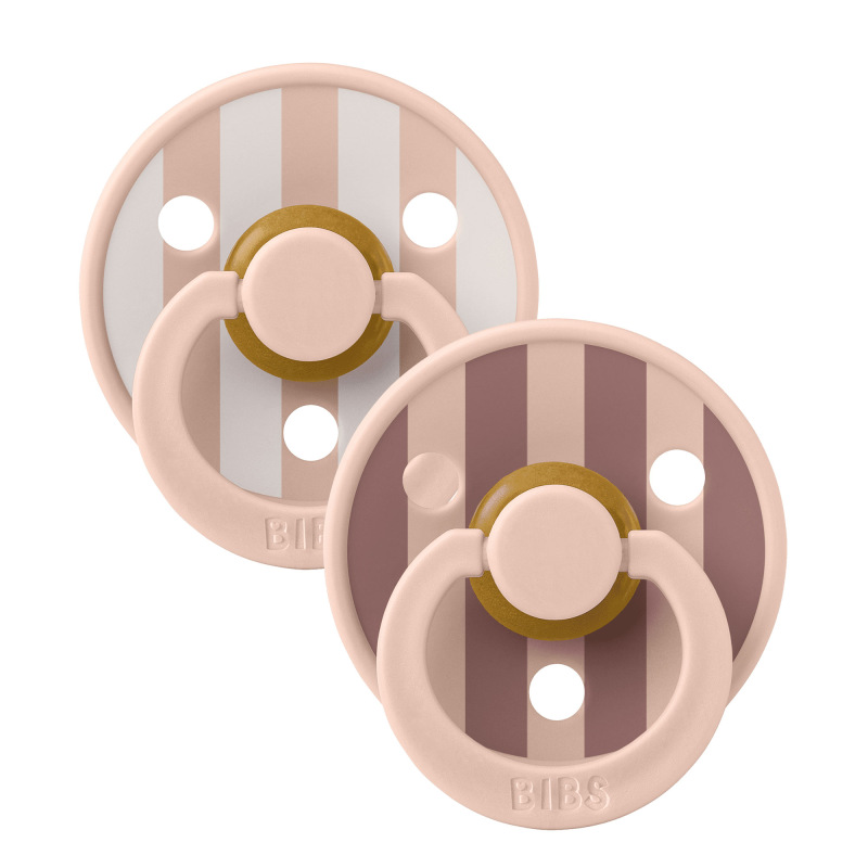BIBS STUDIO Colour Block Baby Blush Mix cumlíky z prírodného kaučuku 2ks, veľkosť 2