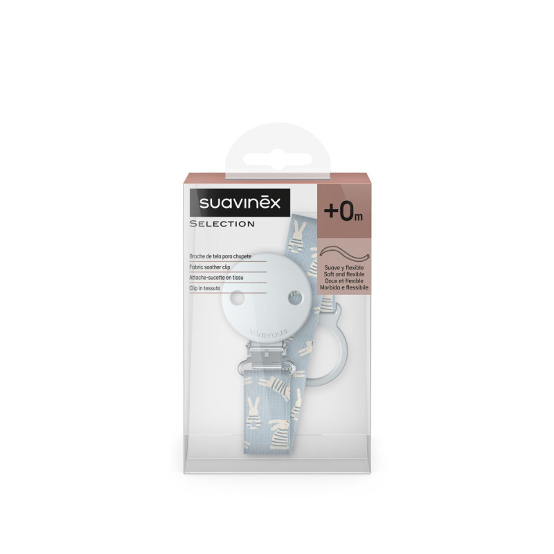 SUAVINEX | KLIP na cumlík so stuhou WONDERLAND NEW - modrý králik 3