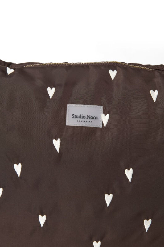 STUDIO NOOS - Puffy DIAPER BAG - prebaľovacia taška | Brown Hearts 4