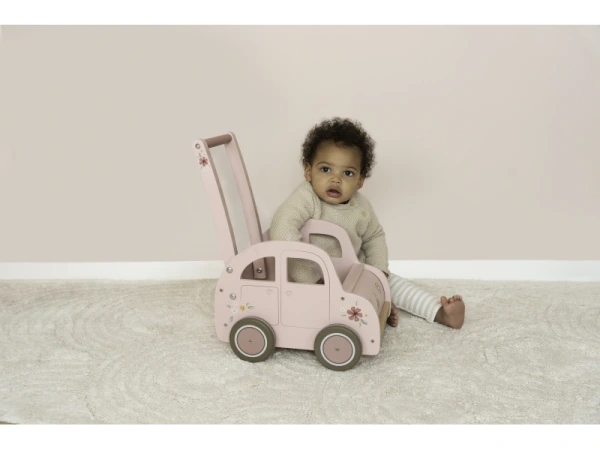 Auto vozík drevené Pink 9