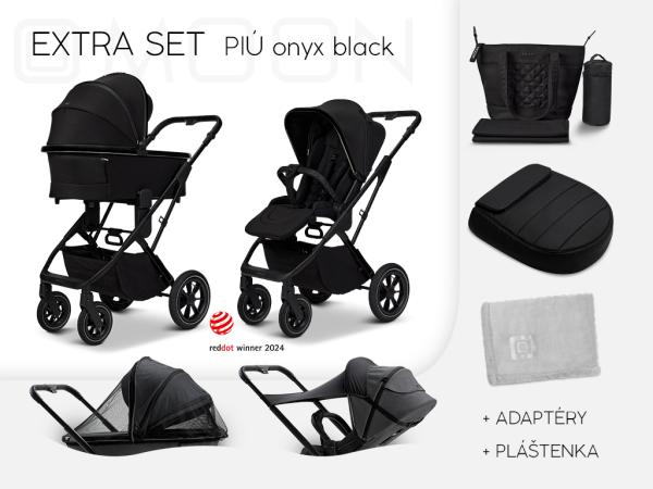 Moon PIU EXTRA SET , farba ONYX BLACK / BLACK CHROME