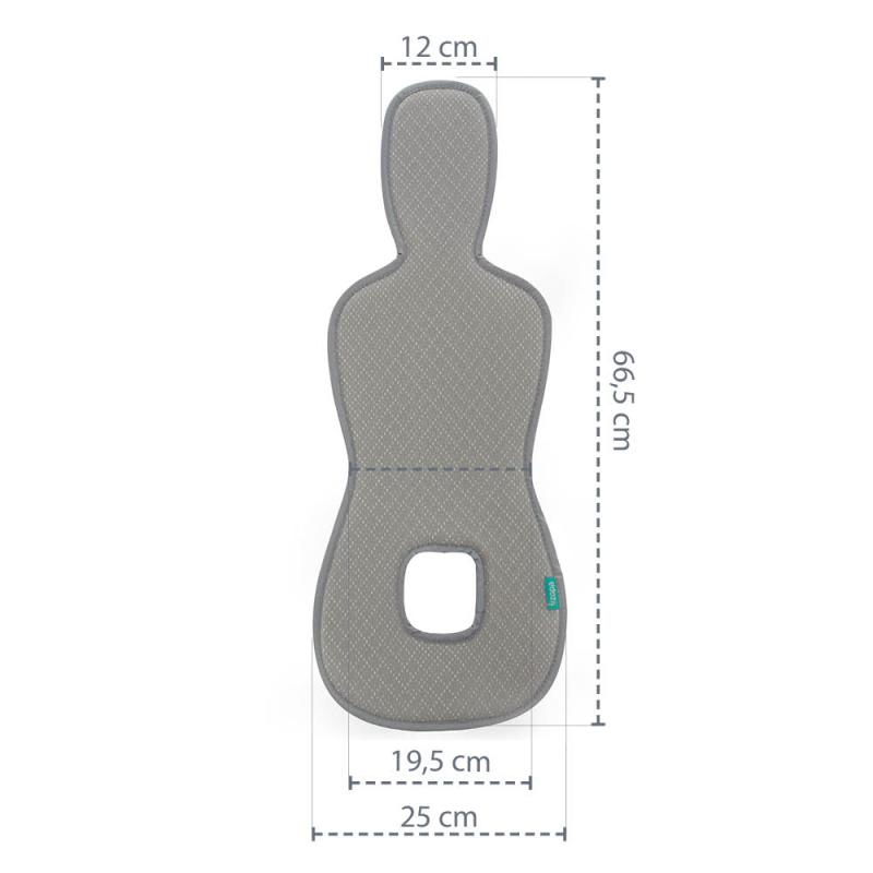Priedušná podložka do autosedačky Breeze sk. 0+, Foggy Grey 3