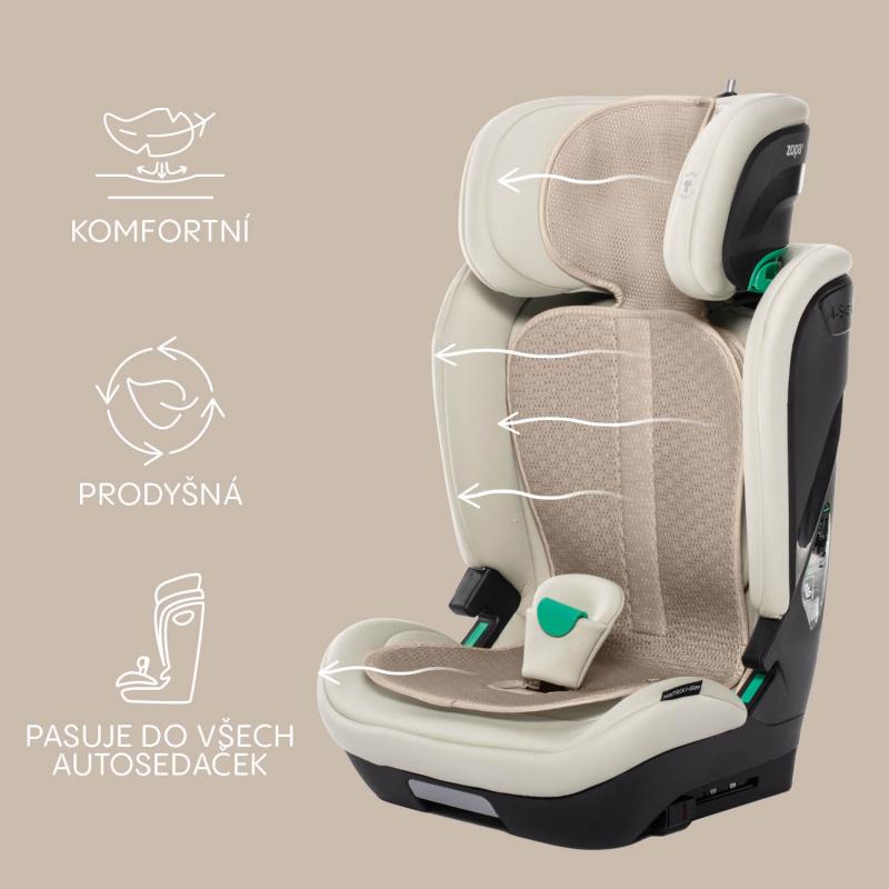 Priedušná podložka do autosedačky Breeze sk. 2/3, Ivory Beige 2