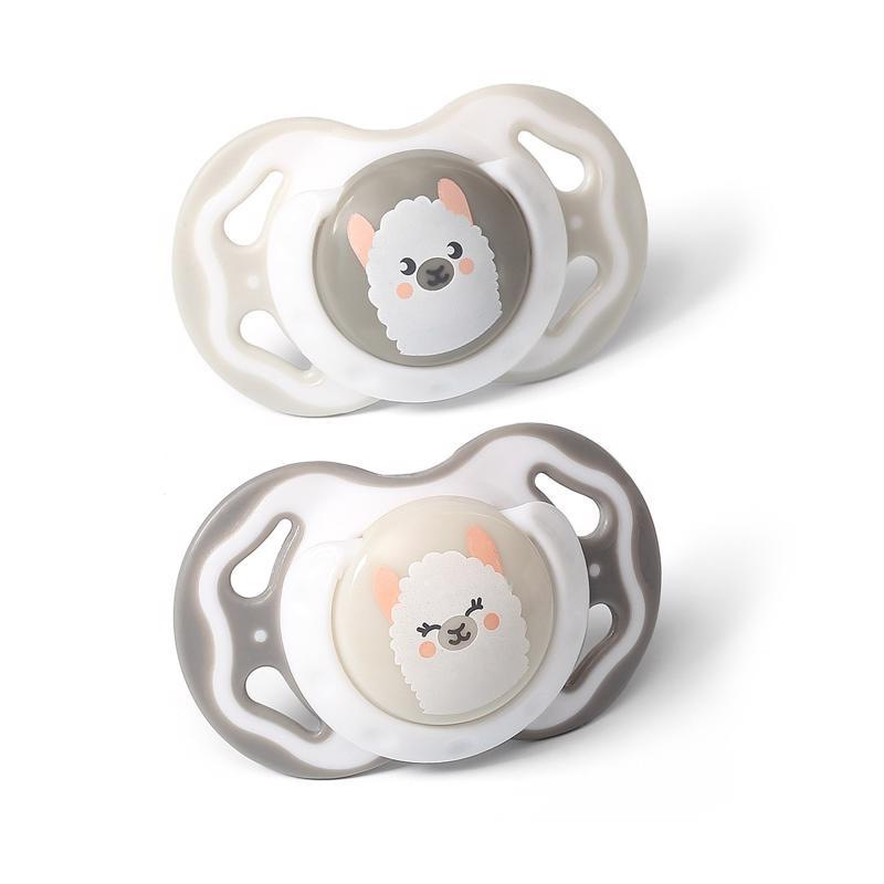 BABYONO Cumlík silikónový 3-6m+ lama 2 ks