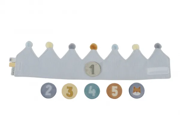 Narodeninová korunka s číslami Blue 3