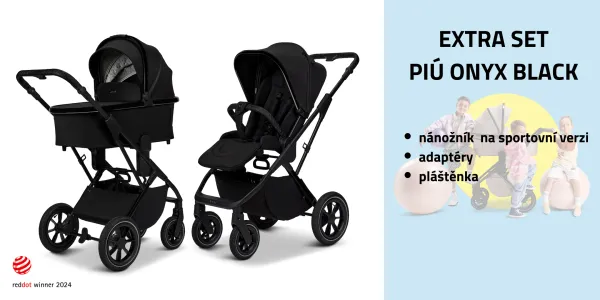 Moon PIU EXTRA SET , farba ONYX BLACK / BLACK CHROME