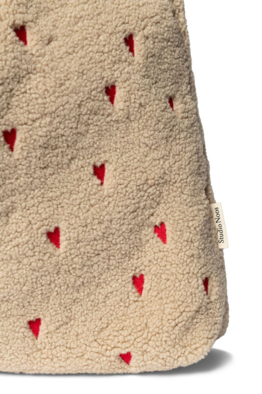 STUDIO NOOS - Teddy Hearts MOM BAG | Ecru Hearts 3