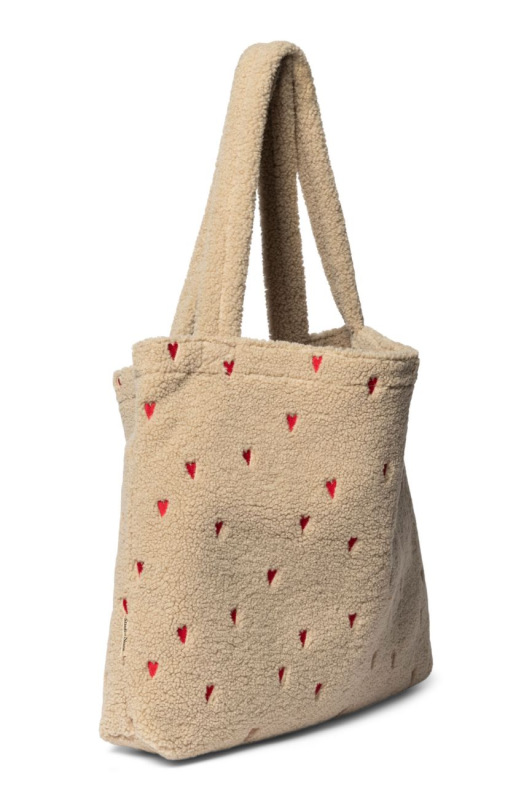 STUDIO NOOS - Teddy Hearts MOM BAG | Ecru Hearts 1