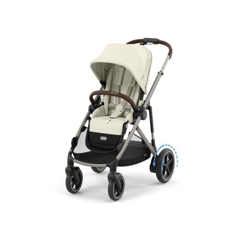 CYBEX Športový kočík E-GAZELLE, SEASHELL BEIGE (taupe rám)