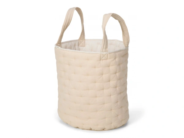 Košík textilný obojstranný extra veľký Pure Soft Beige Stripe 1