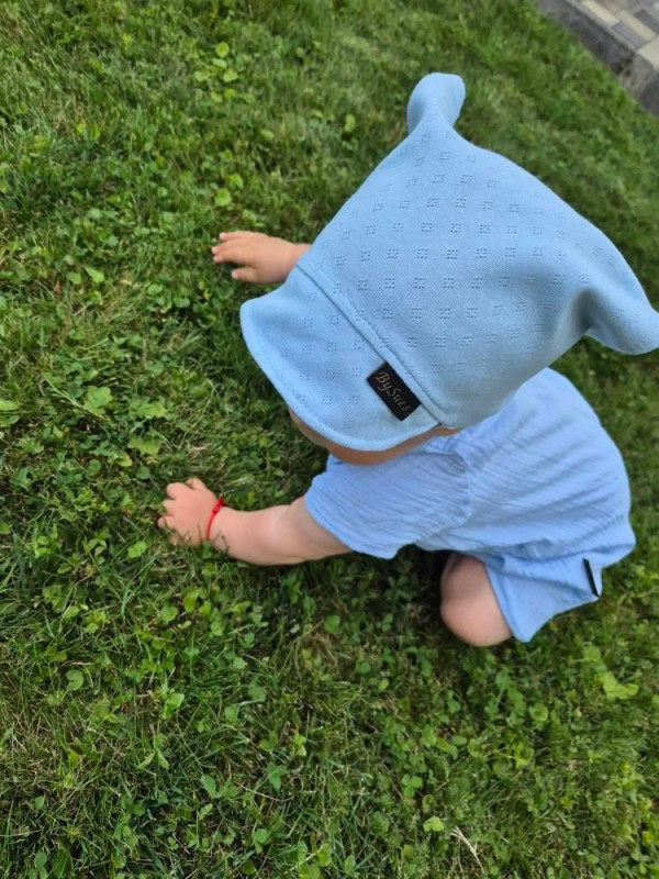 Detské rampersy Mušelín s volánikom - BABY BLUE 5
